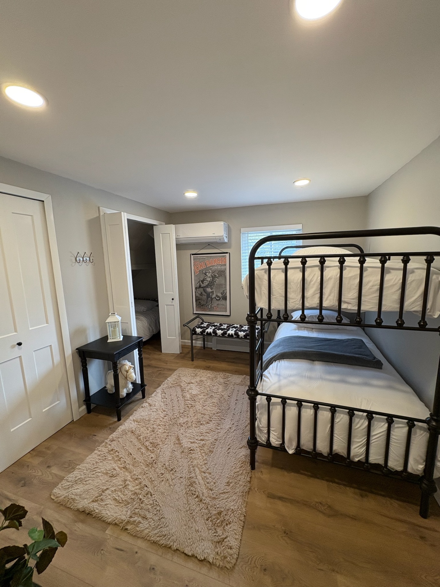 Bunk room with twin beds