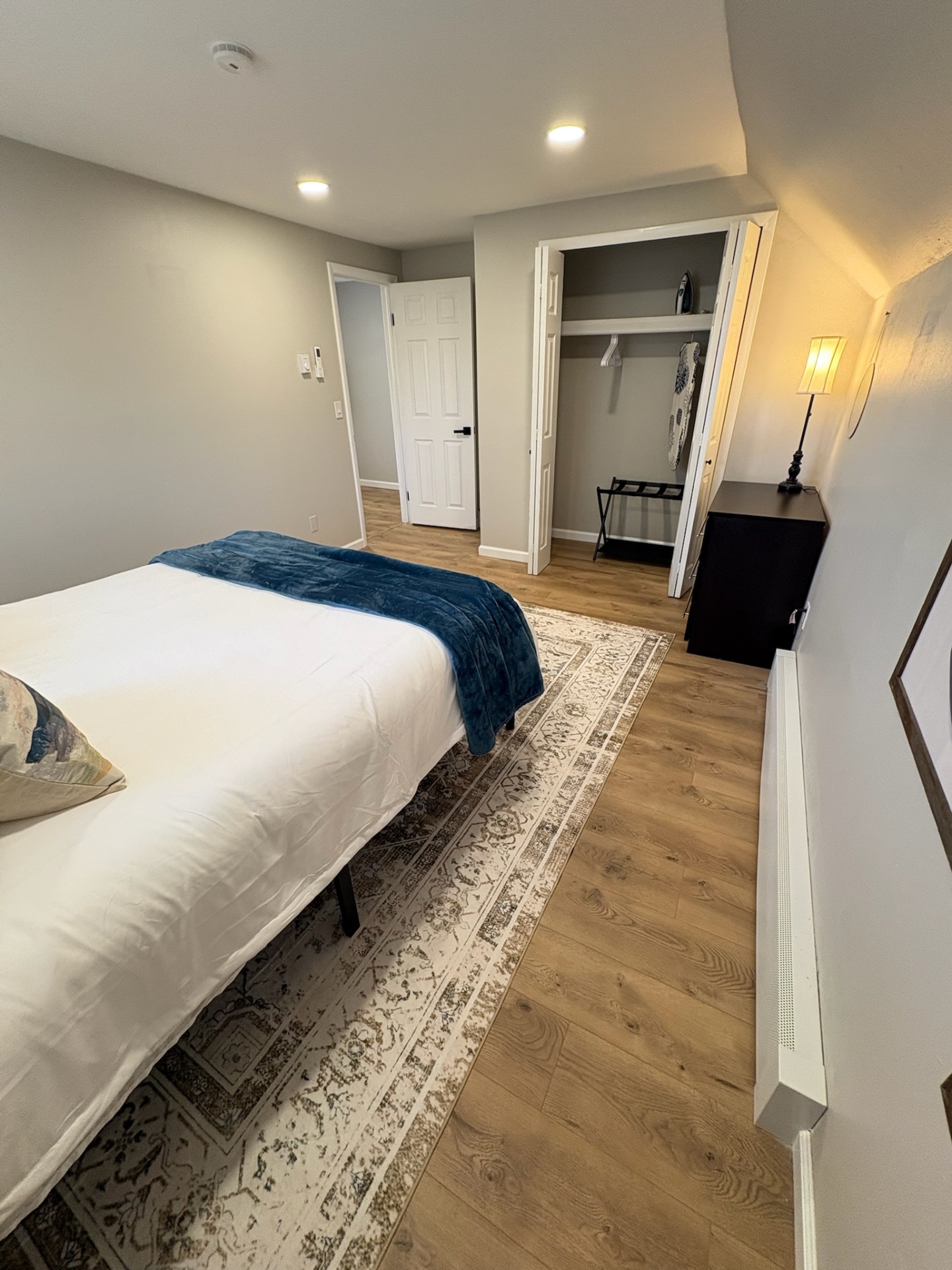 Primary bedroom and closet